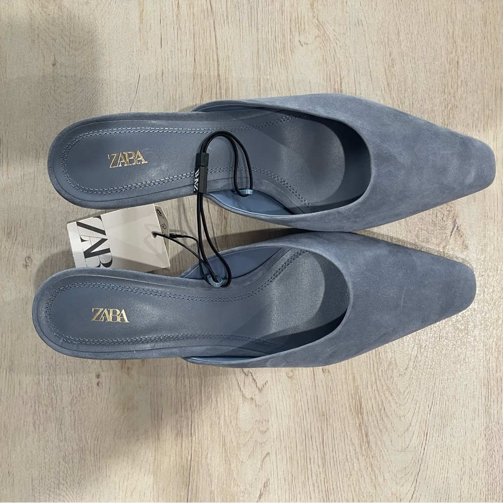 ZARA HEELED SUEDE MULES
